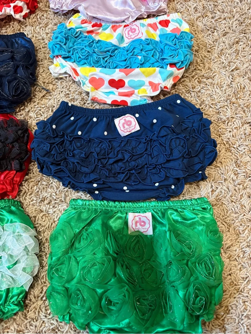 Ruffle Buns Ruffle Bloomers Assorted Colorful Ruffled Diaper Covers One Size